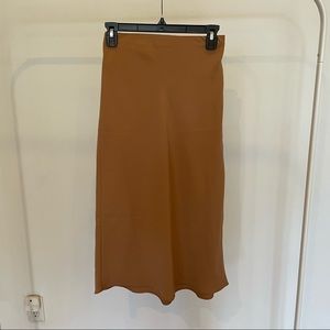 Express satin midi skirt